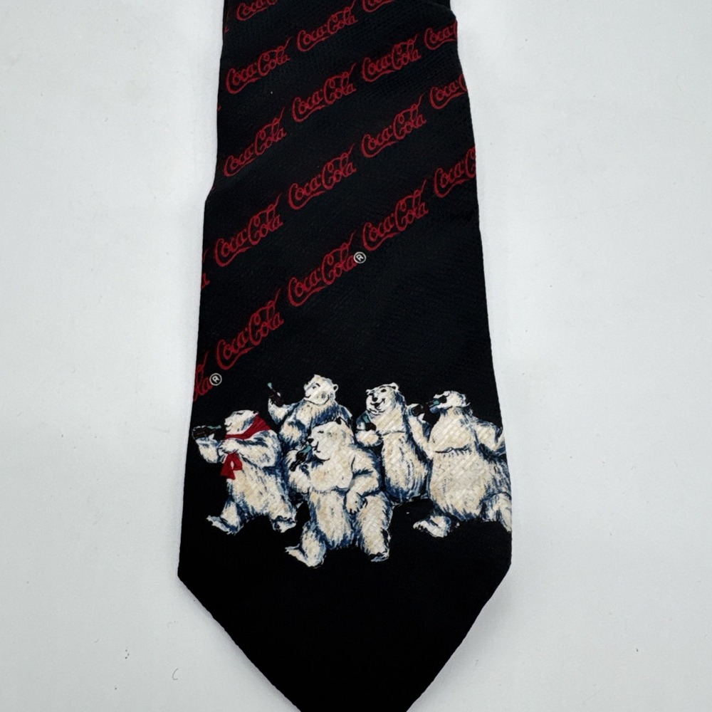 Vintage Coca Cola Logo Polar Bear Neck Tie New With Tags